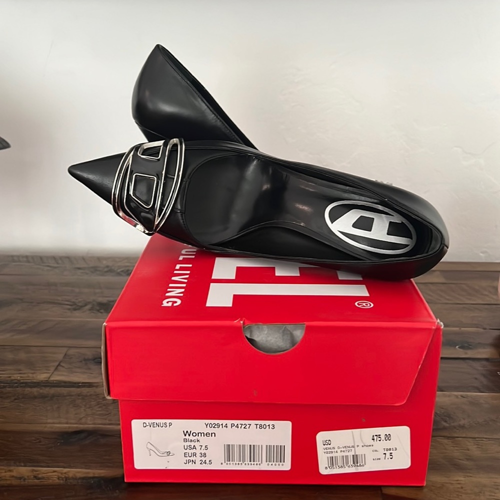 Diesel Black D-Venus high heel pumps
